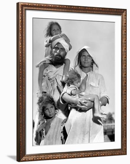 Sikh and His Family in Convoy Migrating to East Punjab After the Division of India-Margaret Bourke-White-Framed Premium Photographic Print