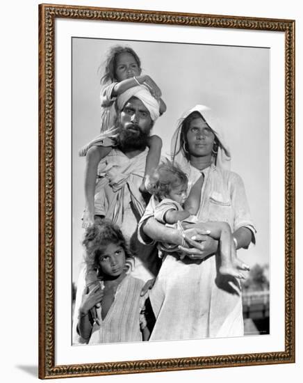 Sikh and His Family in Convoy Migrating to East Punjab After the Division of India-Margaret Bourke-White-Framed Premium Photographic Print