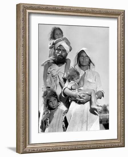 Sikh and His Family in Convoy Migrating to East Punjab After the Division of India-Margaret Bourke-White-Framed Photographic Print