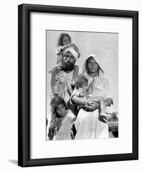 Sikh and His Family in Convoy Migrating to East Punjab After the Division of India-Margaret Bourke-White-Framed Photographic Print