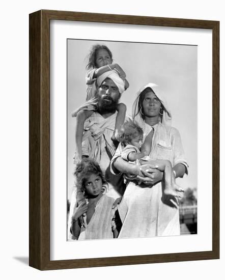 Sikh and His Family in Convoy Migrating to East Punjab After the Division of India-Margaret Bourke-White-Framed Photographic Print