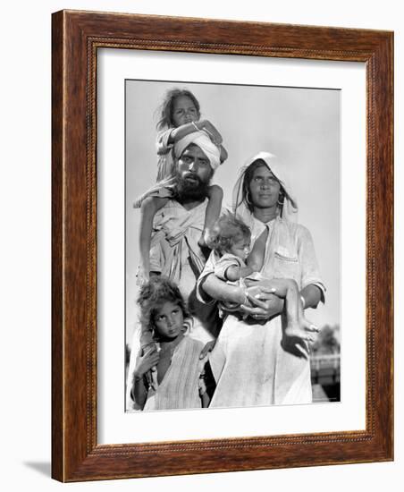 Sikh and His Family in Convoy Migrating to East Punjab After the Division of India-Margaret Bourke-White-Framed Photographic Print