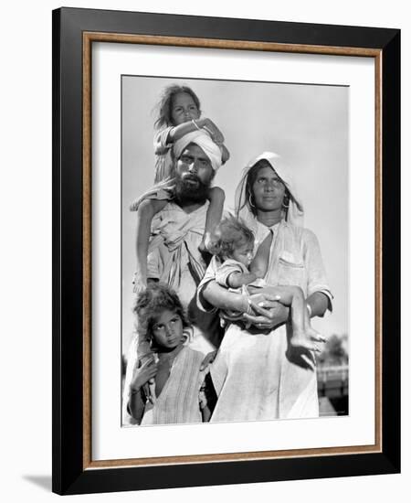 Sikh and His Family in Convoy Migrating to East Punjab After the Division of India-Margaret Bourke-White-Framed Photographic Print