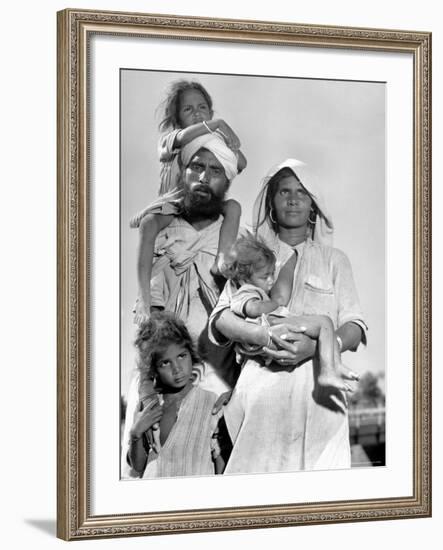 Sikh and His Family in Convoy Migrating to East Punjab After the Division of India-Margaret Bourke-White-Framed Photographic Print