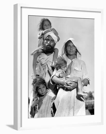 Sikh and His Family in Convoy Migrating to East Punjab After the Division of India-Margaret Bourke-White-Framed Photographic Print