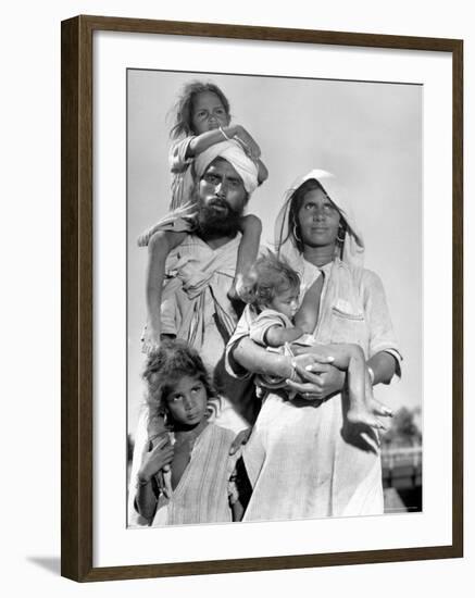 Sikh and His Family in Convoy Migrating to East Punjab After the Division of India-Margaret Bourke-White-Framed Photographic Print