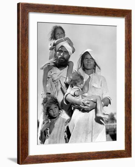 Sikh and His Family in Convoy Migrating to East Punjab After the Division of India-Margaret Bourke-White-Framed Photographic Print