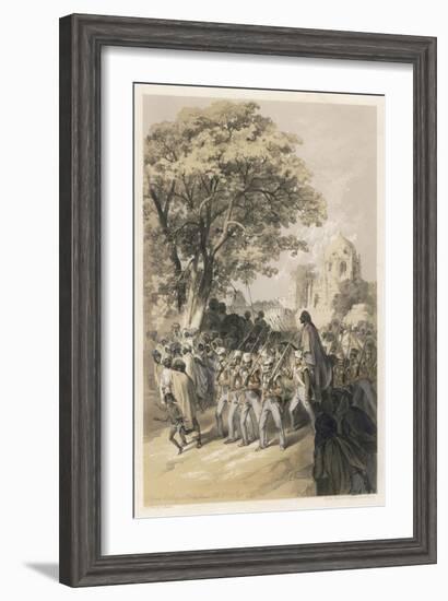 Sikh Rebel "Dewan Moolraj" in Custody after the Defeat of Sikh Forces in Mooltan-null-Framed Art Print