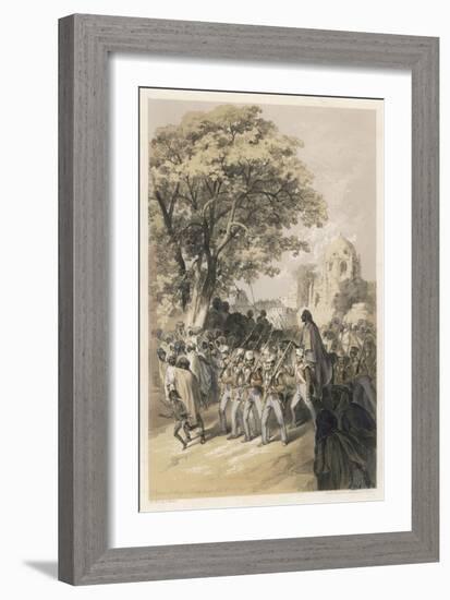 Sikh Rebel "Dewan Moolraj" in Custody after the Defeat of Sikh Forces in Mooltan-null-Framed Art Print