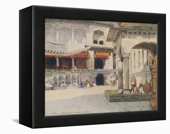 Sikh Temple Amritsar Interior of the Golden Temple-Mortimer Menpes-Framed Premier Image Canvas