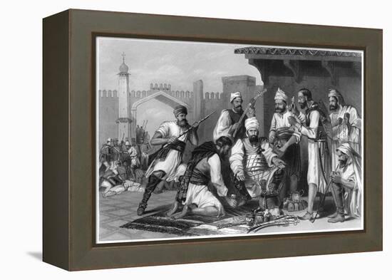 Sikh Troops Dividing the Spoils Taken from Mutineers , 1857-null-Framed Premier Image Canvas