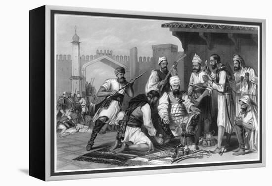 Sikh Troops Dividing the Spoils Taken from Mutineers , 1857-null-Framed Premier Image Canvas