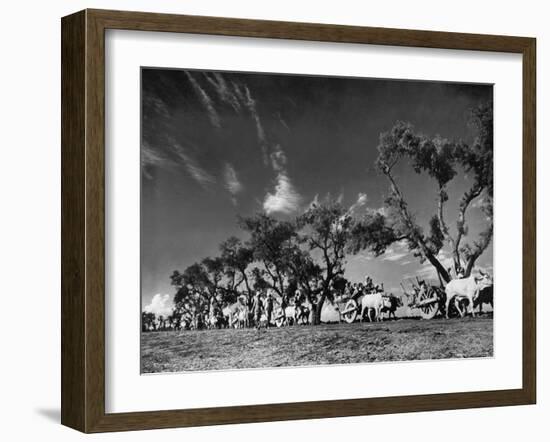 Sikhs Migrating to Hindu Section of Punjab After the Partitioning of India-Margaret Bourke-White-Framed Photographic Print