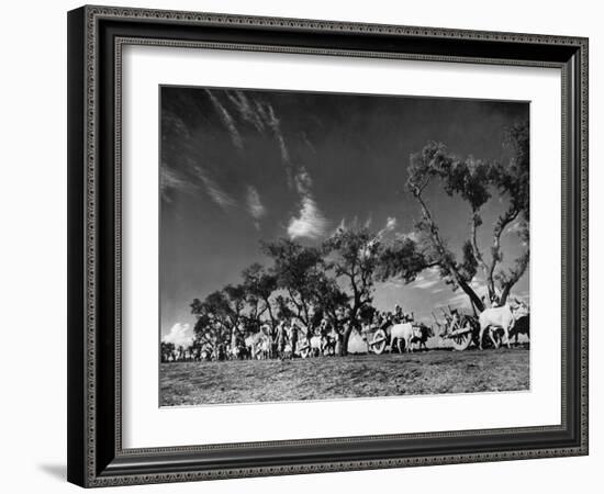 Sikhs Migrating to Hindu Section of Punjab After the Partitioning of India-Margaret Bourke-White-Framed Photographic Print