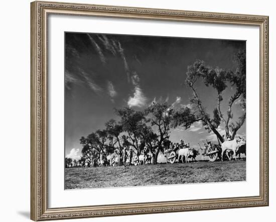 Sikhs Migrating to Hindu Section of Punjab After the Partitioning of India-Margaret Bourke-White-Framed Photographic Print