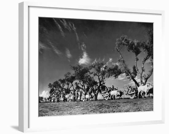 Sikhs Migrating to Hindu Section of Punjab After the Partitioning of India-Margaret Bourke-White-Framed Photographic Print