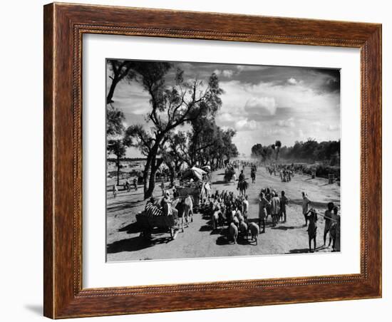 Sikhs Migrating to the Hindu Section of Punjab After the Division of India-Margaret Bourke-White-Framed Photographic Print