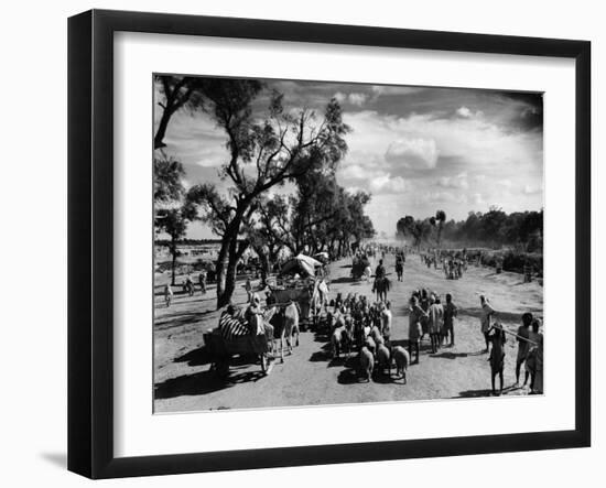 Sikhs Migrating to the Hindu Section of Punjab After the Division of India-Margaret Bourke-White-Framed Photographic Print