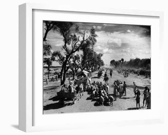 Sikhs Migrating to the Hindu Section of Punjab After the Division of India-Margaret Bourke-White-Framed Photographic Print