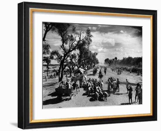 Sikhs Migrating to the Hindu Section of Punjab After the Division of India-Margaret Bourke-White-Framed Photographic Print