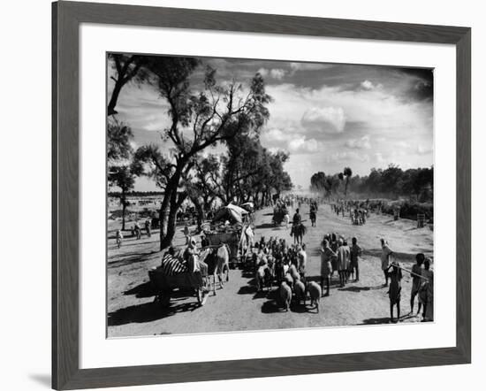 Sikhs Migrating to the Hindu Section of Punjab After the Division of India-Margaret Bourke-White-Framed Photographic Print