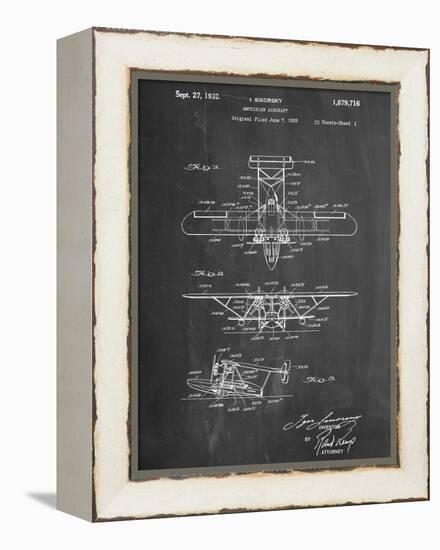 Sikorsky Amphibian Aircraft 1929 Patent-null-Framed Stretched Canvas