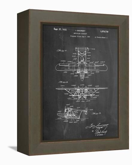 Sikorsky Amphibian Aircraft 1929 Patent-null-Framed Stretched Canvas