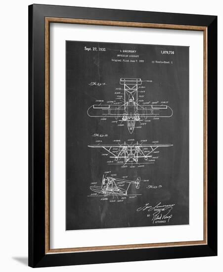 Sikorsky Amphibian Aircraft 1929 Patent-null-Framed Art Print