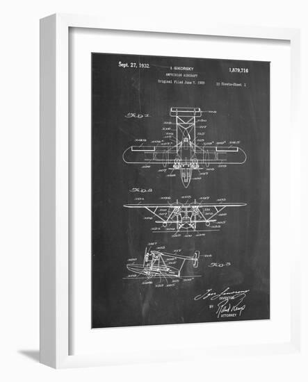 Sikorsky Amphibian Aircraft 1929 Patent-null-Framed Art Print