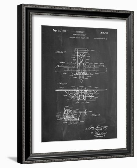 Sikorsky Amphibian Aircraft 1929 Patent-null-Framed Art Print