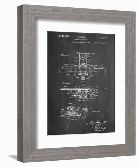 Sikorsky Amphibian Aircraft 1929 Patent-null-Framed Premium Giclee Print