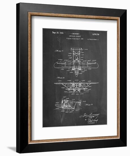 Sikorsky Amphibian Aircraft 1929 Patent-null-Framed Premium Giclee Print