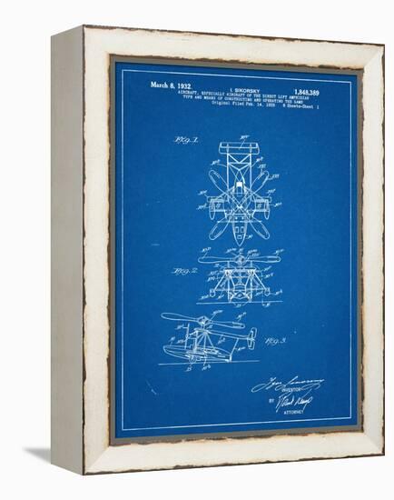 Sikorsky Helicopter Patent-null-Framed Stretched Canvas