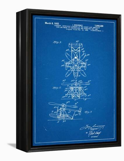 Sikorsky Helicopter Patent-null-Framed Stretched Canvas