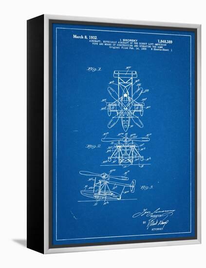 Sikorsky Helicopter Patent-null-Framed Stretched Canvas