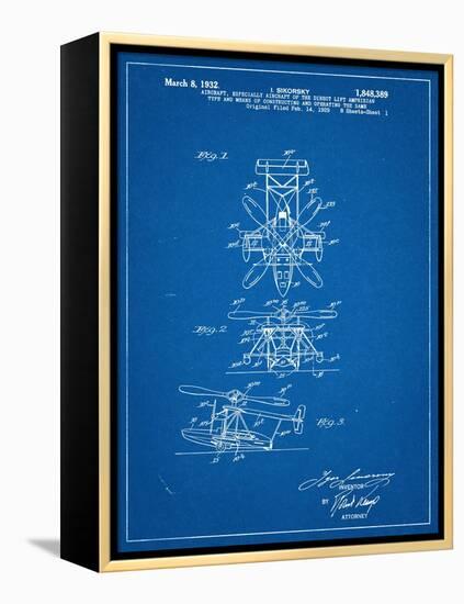 Sikorsky Helicopter Patent-null-Framed Stretched Canvas