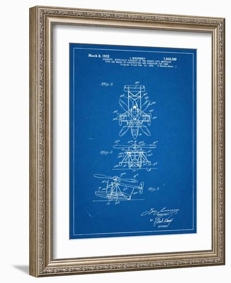 Sikorsky Helicopter Patent-null-Framed Art Print