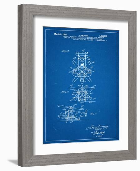 Sikorsky Helicopter Patent-null-Framed Art Print