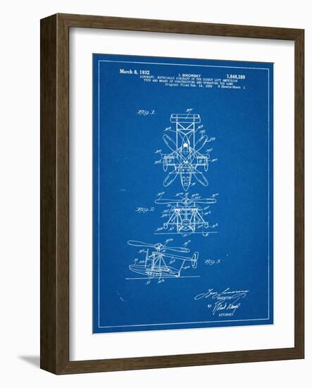 Sikorsky Helicopter Patent-null-Framed Art Print