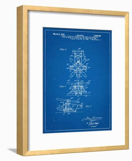 Sikorsky Helicopter Patent-null-Framed Art Print