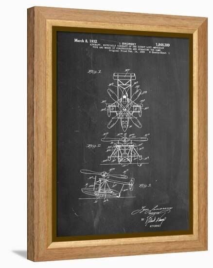 Sikorsky Helicopter Patent-null-Framed Stretched Canvas