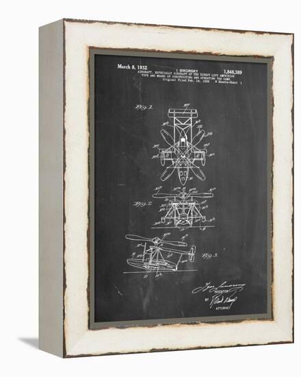 Sikorsky Helicopter Patent-null-Framed Stretched Canvas