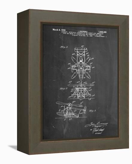 Sikorsky Helicopter Patent-null-Framed Stretched Canvas