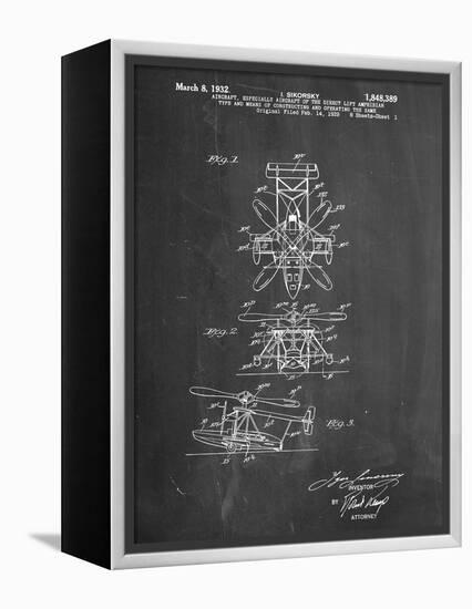 Sikorsky Helicopter Patent-null-Framed Stretched Canvas