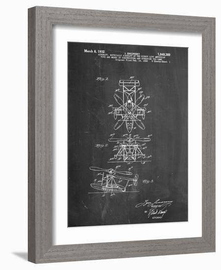 Sikorsky Helicopter Patent-null-Framed Art Print