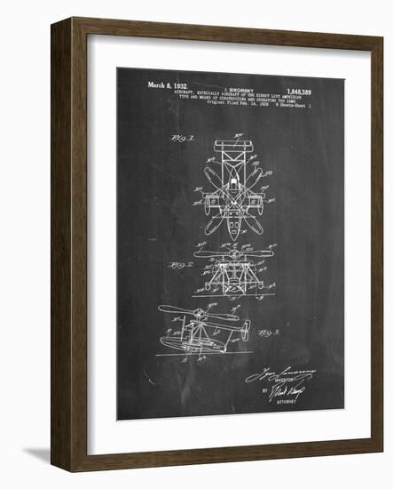 Sikorsky Helicopter Patent-null-Framed Art Print