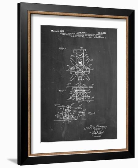 Sikorsky Helicopter Patent-null-Framed Art Print