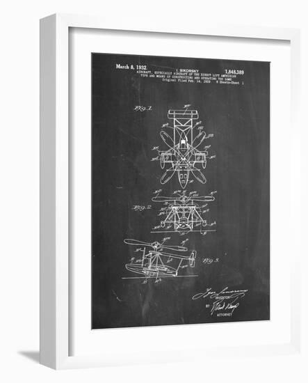 Sikorsky Helicopter Patent-null-Framed Art Print