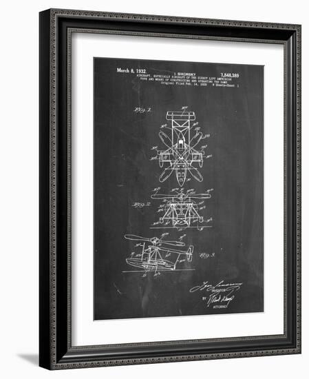 Sikorsky Helicopter Patent-null-Framed Art Print