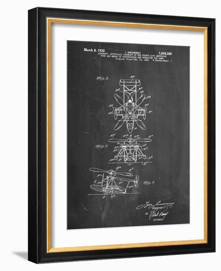 Sikorsky Helicopter Patent-null-Framed Art Print